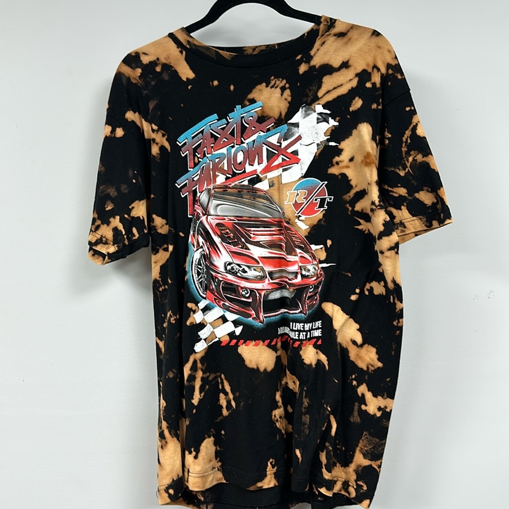 Custom Bleached Fast and Furious Shirt